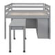 preview thumbnail 7 of 22, Kid-Friendly Design Full Size Loft Bed with Desk and Drawers