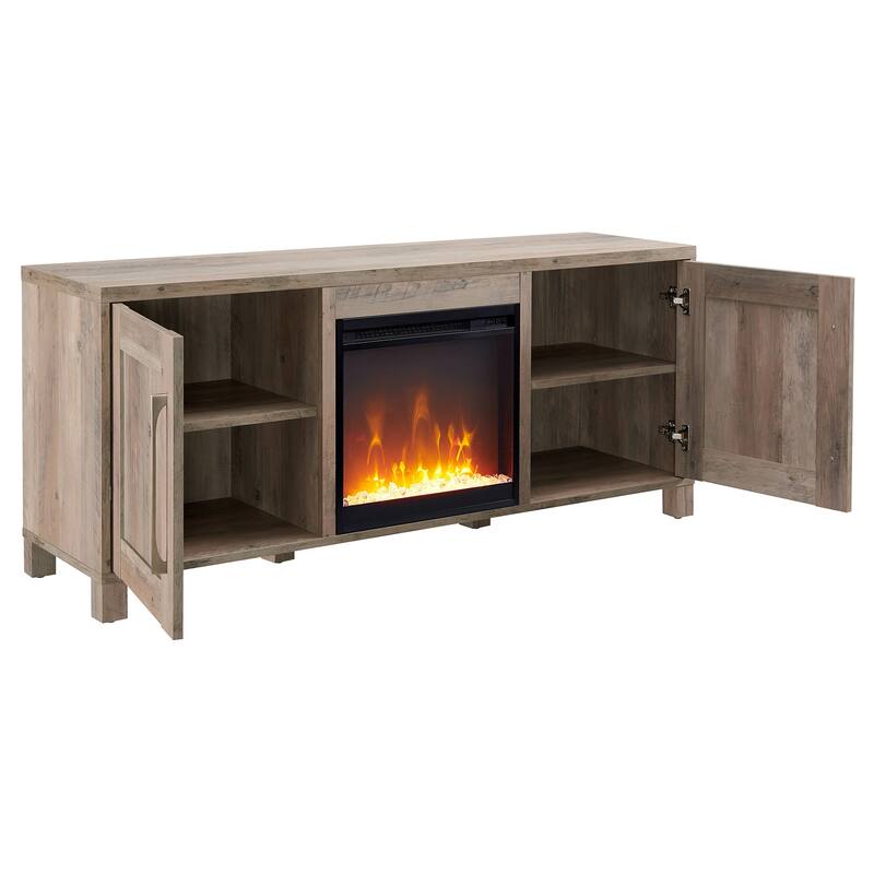 Chabot TV Stand with Crystal Fireplace