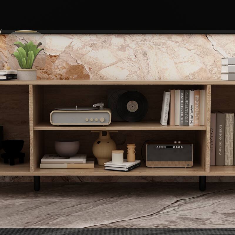 Entertainment Center with Fireplace Option:2 Flame Modes1500W 68.9"W