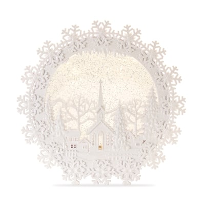 Snowy Church Scene