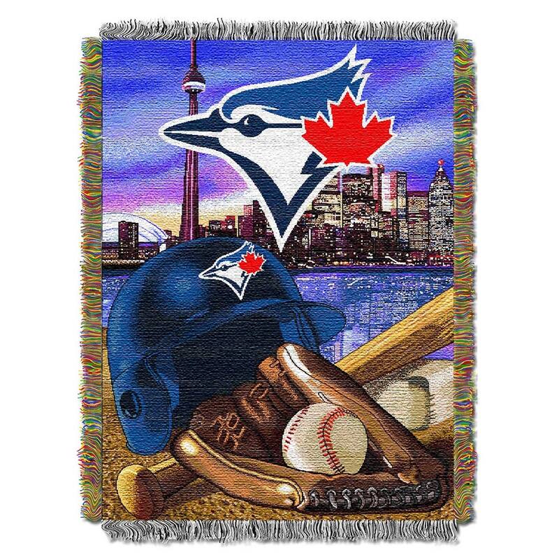 MLB Woven Tapestry Throw Blanket - 48x60 inches - Toronto Blue Jays