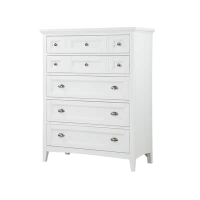 Magnussen Home Heron Cove Chalk White and Dovetail Grey Drawer Chest