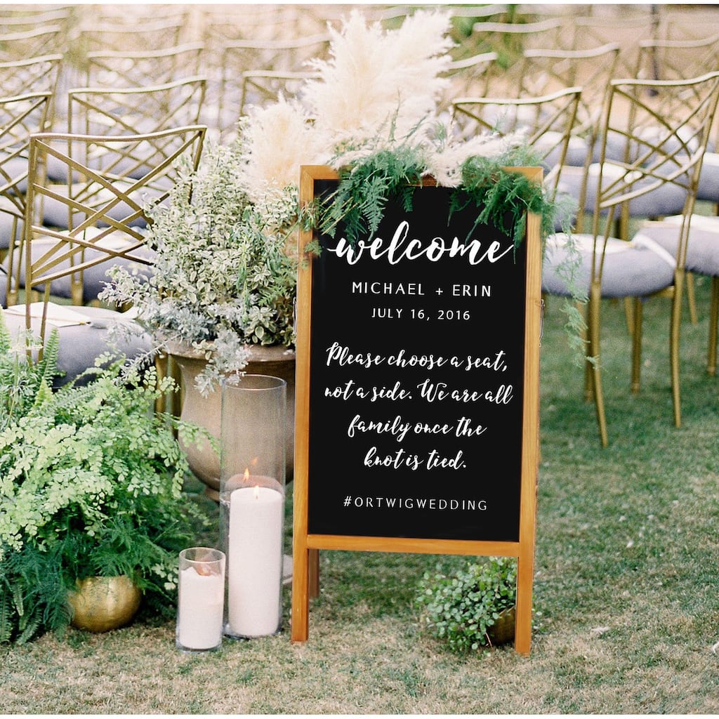 Rustic A Board Magnetic Chalkboard Signs Double Sided Blackboard Wood - 20" W x 39" H