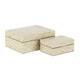Option 12", 8"W - Cream and Beige - Quatrefoil