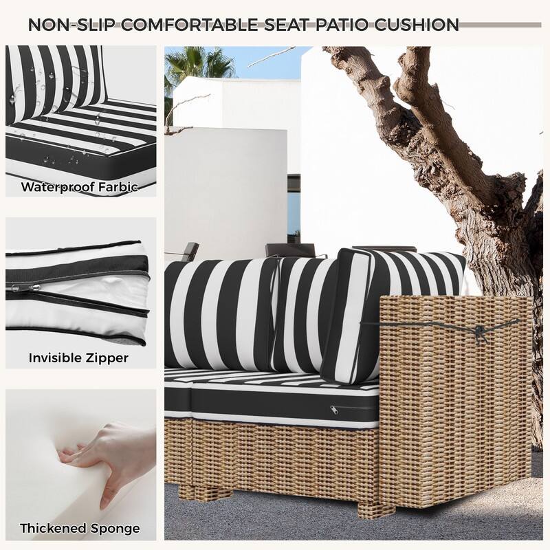 14 Piece Outdoor Furniture Replacement Cushions,Patio Seat Cushions