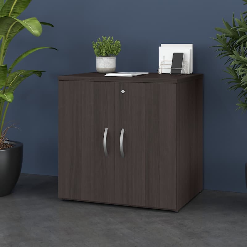 Studio C Office Storage Cabinet with Doors by Bush Business Furniture - Storm Gray