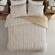 preview thumbnail 30 of 39, Harbor House Anslee Taupe 3 Piece 100% Cotton Yarn Dyed Duvet Cover Set with Overlap Closure Shams