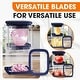 preview thumbnail 5 of 6, Cheer Collection Vegetable Chop Box with 3 Blades Navy Blue