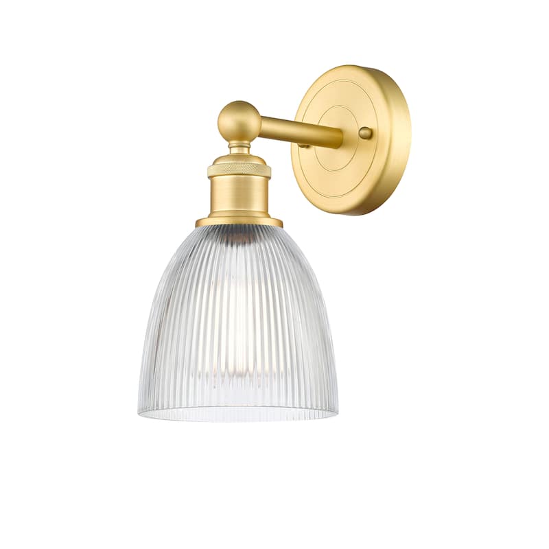 Innovations Lighting Castile - 1 Light 6" Sconce - Clear/Satin Gold