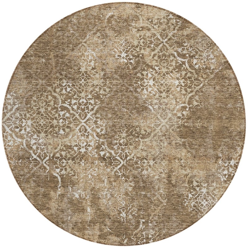 HomeRoots Floral Transitional Rectangle Outdoor Rug