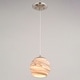 preview thumbnail 7 of 9, Vaxcel Lighting P0407 Milano 6" Wide Mini Pendant with Marble Glass
