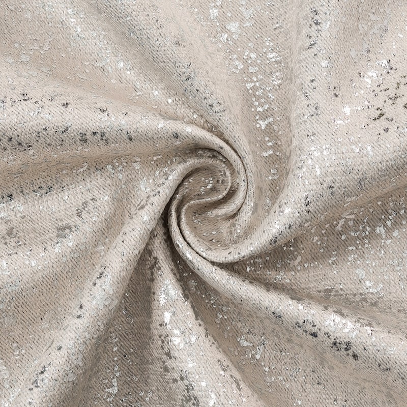 Dainty Home 2 Pack Artisinal 100% Blackout Grommet Curtain Panel Pair with 3D Lurex Texture