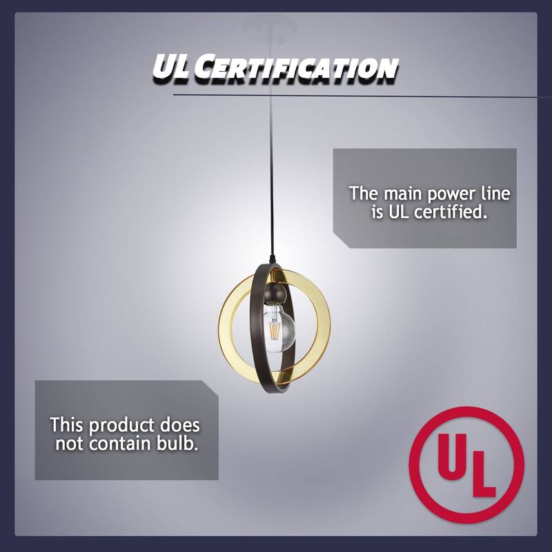 1-Light Matte Antique Bronze Chandelier-Bulb Not Included