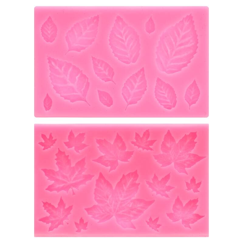2pcs Polymer Clay Mold, Fondant Mold Maple Leaf Mold Silicone