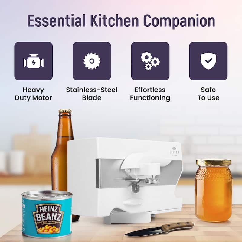 Elitra 4 in 1 Under the Cabinet Mounted Electric Can Opener