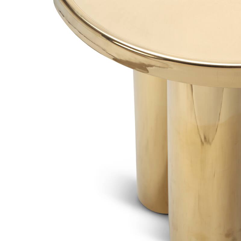 Eclat - Sofia Polished End Table - Polished Gold