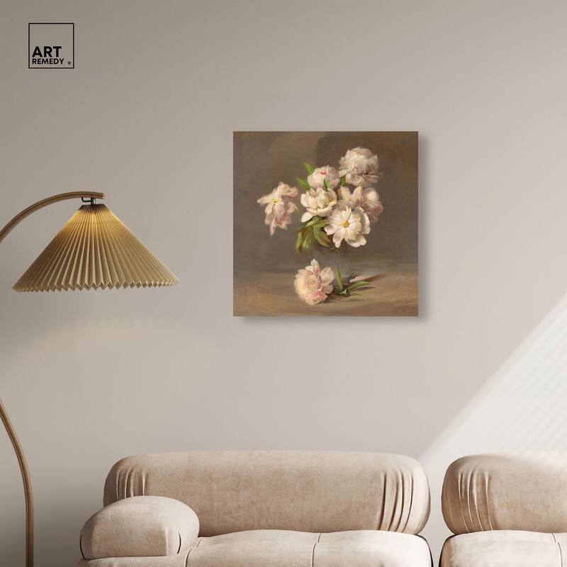 Porter Peonies in a Vase Canvas by Art Remedy, Gallery Wrapped