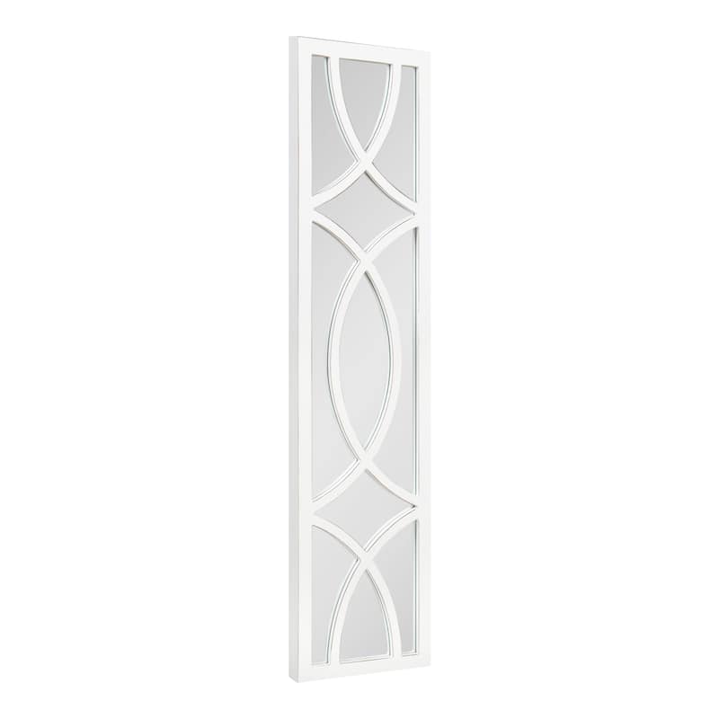Kate and Laurel Tolland Wood Panel Wall Mirror - 12x48 - White
