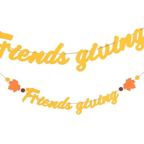 Friendsgiving Garland, Party Decor, Thanksgiving, 1 Piece, 6 Feet Long - 6'