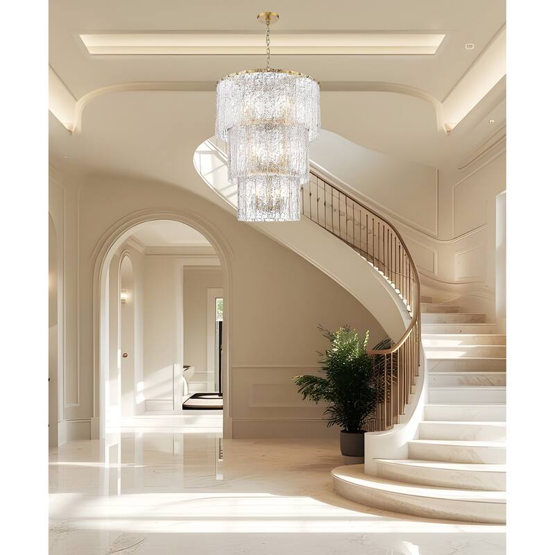 Z-Lite 1943-36 Glacier 12 Light 28" Wide Waterfall Chandelier