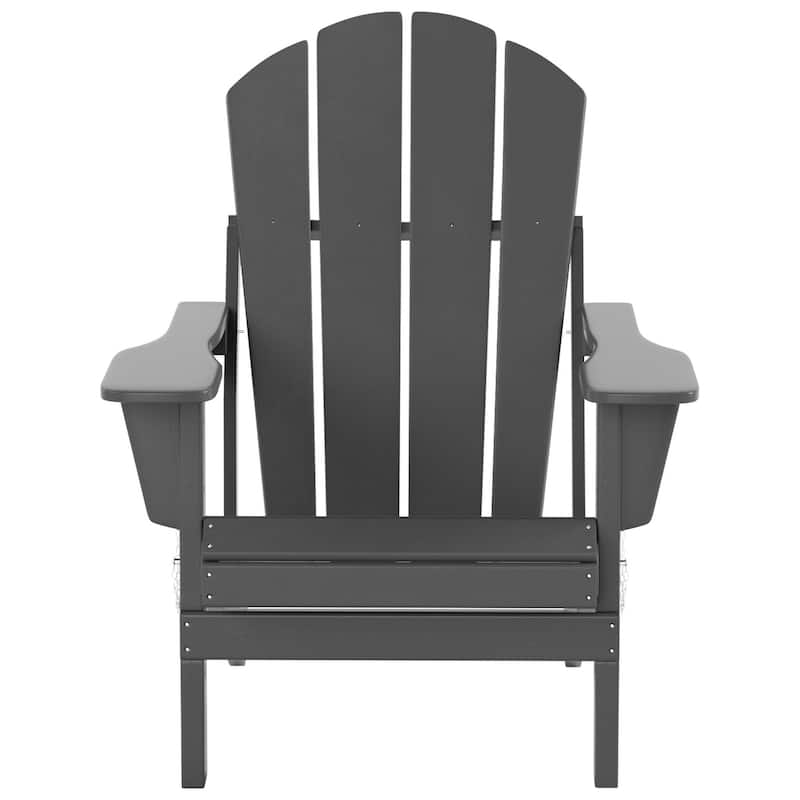 POLYTRENDS Laguna Outdoor Eco-Friendly Poly Folding Adirondack Chair (Set of 2)