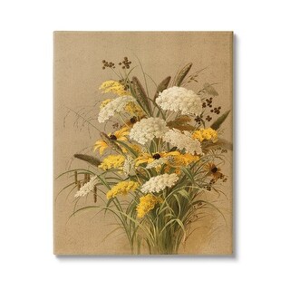 Stupell Vintage Daisy Bouquet Canvas Wall Art Design by Lettered and ...
