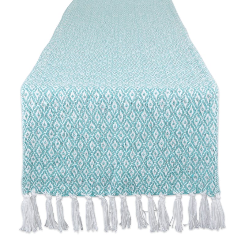 Mini Diamond Table Runner 15x108 - Table Runner, 15x108" - Aqua