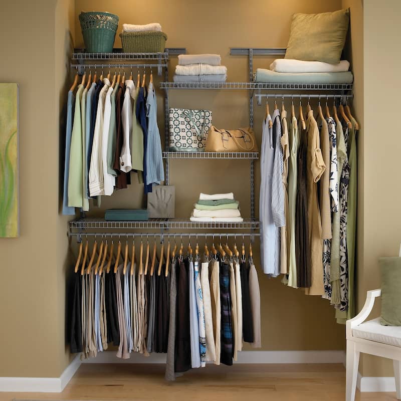 ClosetMaid ShelfTrack 48-72 inch W Adjustable Wire Closet System