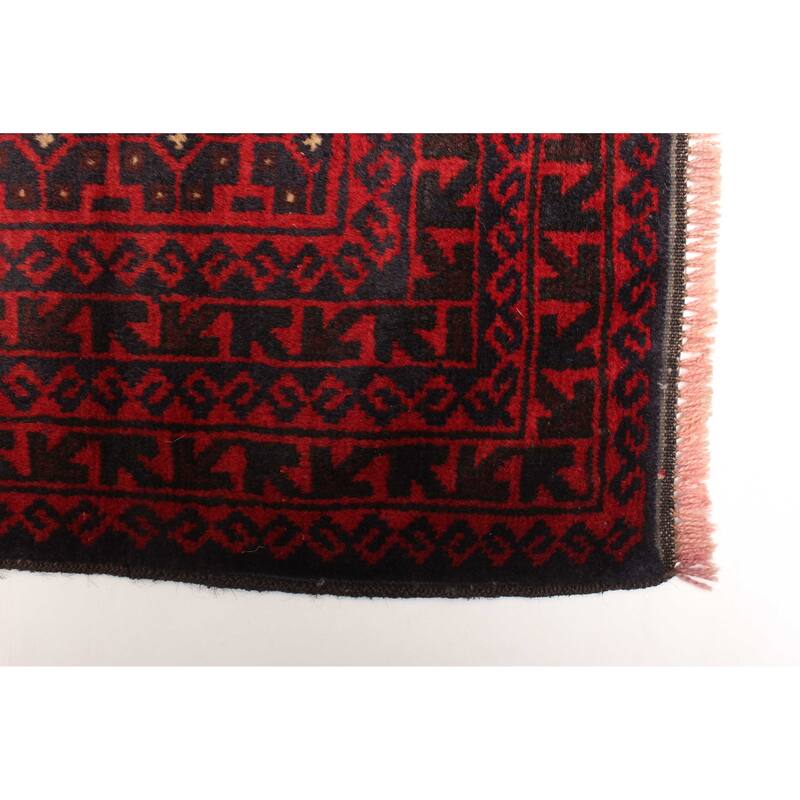 ECARPETGALLERY Hand-knotted Teimani Red Wool Rug - 2'10 x 5'0