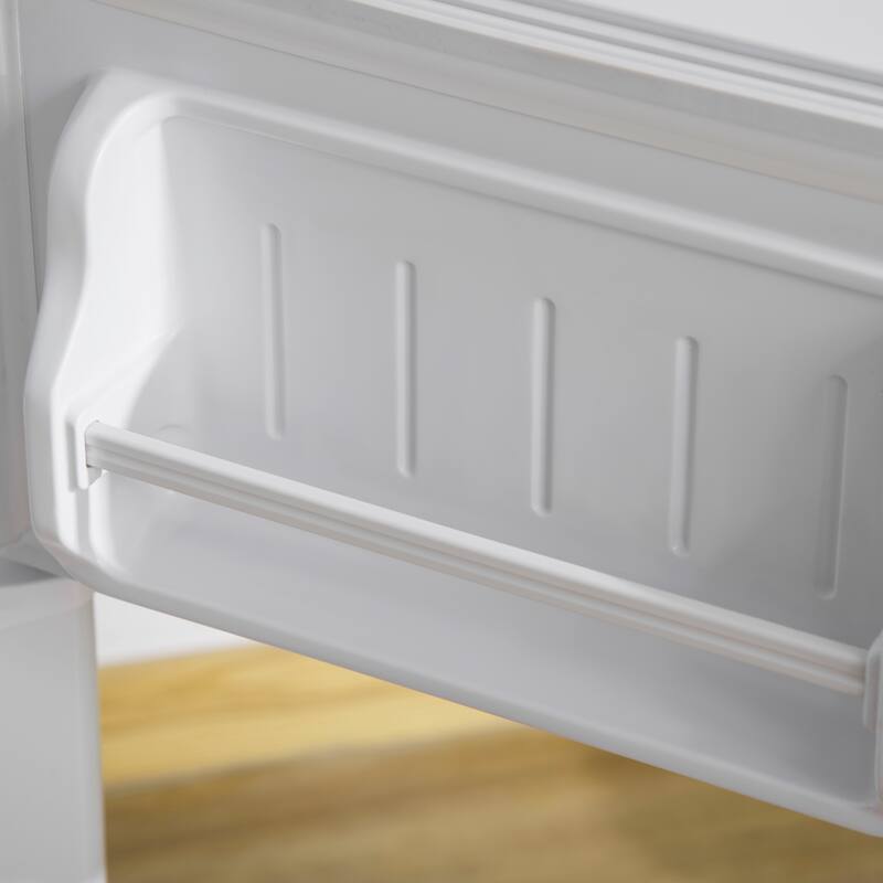 Double Door Mini Fridge with Freezer and Adjustable Thermostat