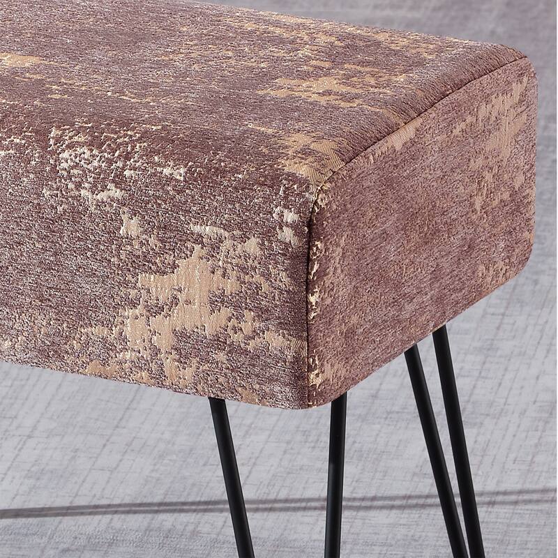 Jacquard Chenille Ottoman