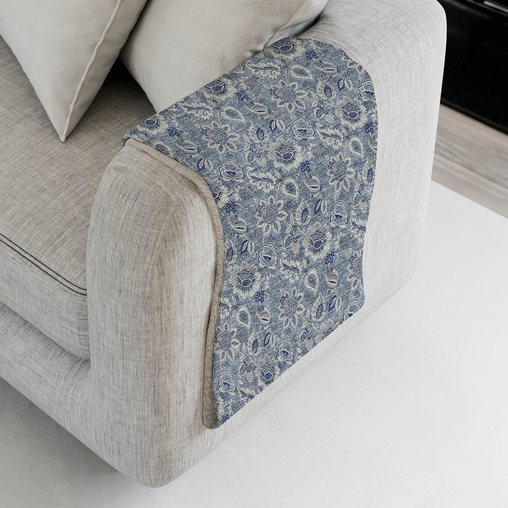 Premium Machine Washable Floral Sherpa Throw Blanket