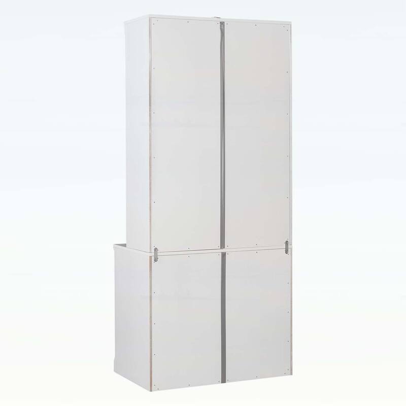 Modern Bookcase with 2 Glass Doors and 1 Drawer
