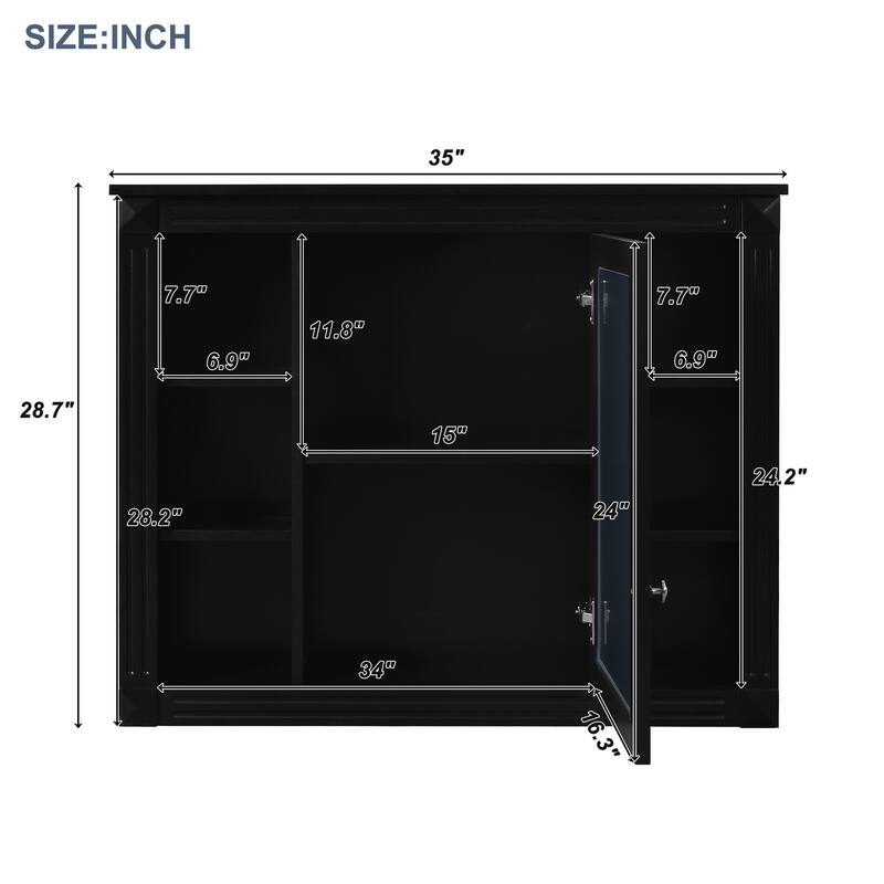 36'' Bathroom Vanity with Top Sink, Modern Bathroom Storage Cabinet with 2 Soft Closing Doors, 2 Drawers and Single Sink