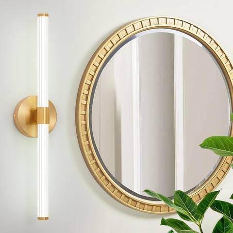 Gednbo Gold LED Bathroom Vanity Lights Fixtures Over Mirror