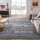 preview thumbnail 10 of 96, SAFAVIEH Amsterdam Bridget Moroccan Boho Rug 10' x 14' - Dark Grey/Ivory