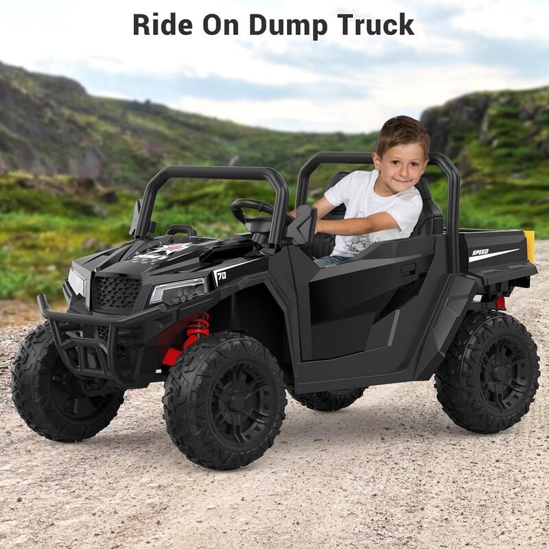 Electric 24V Ride on Dump Truck Toy with Remote for Kids Best Gift
