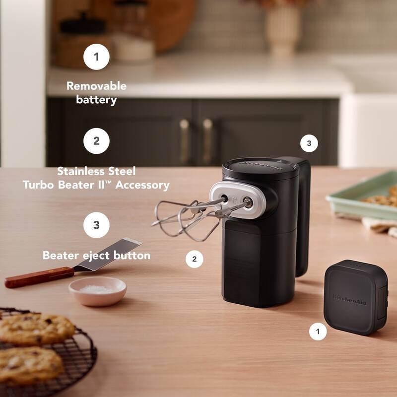 KitchenAid Go Cordless Hand Mixer - battery sold separately - B9 - Black Matte