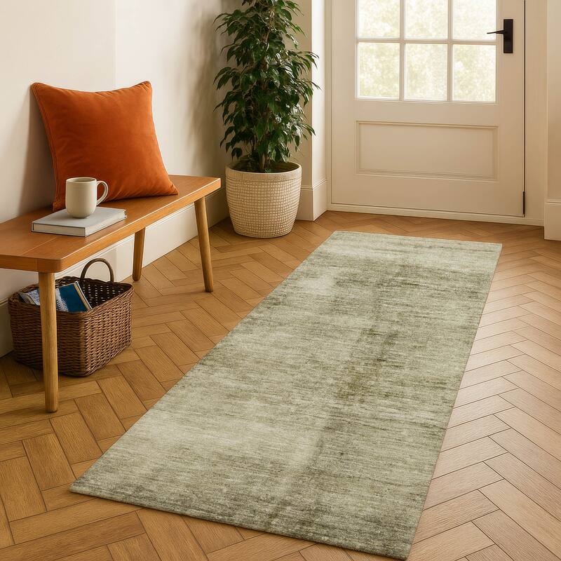 Premium Washable Super Soft Solid Ombre Mayfield Rug - Khaki - 2'3" x 7'6"