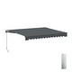 preview thumbnail 7 of 10, ALEKO Caribbean Motorized Retractable Patio Awning - Black Frame - Charcoal Gray - 16 x 10 Feet