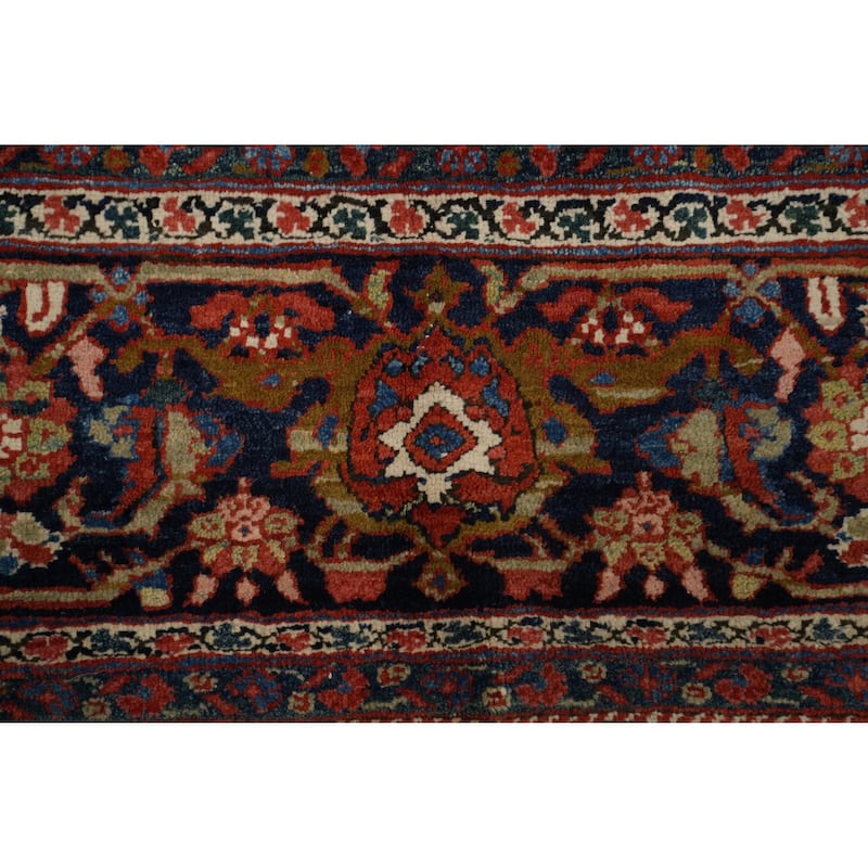 Hand Knotted Oriental 100% Wool Carpet Traditional All-Over Oranges & Rust Heriz Area Rug - 11' 4'' X 8' 11''