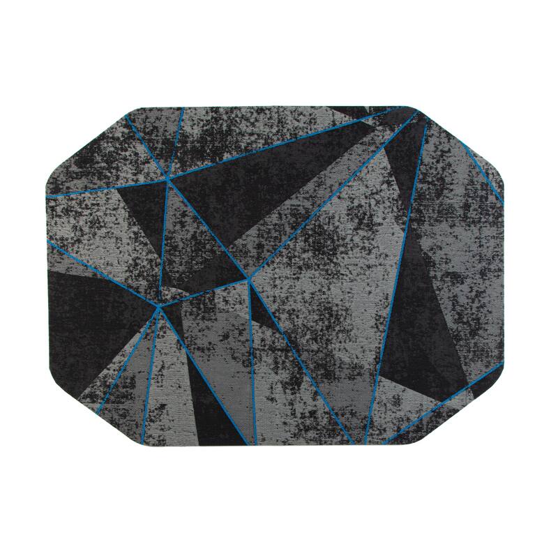 Jani Gaming Chair Mat - Anti-Slip Ergonomic Rug and Chairmat Combo for Home Office, Hard Floor Protector with Smooth Glide