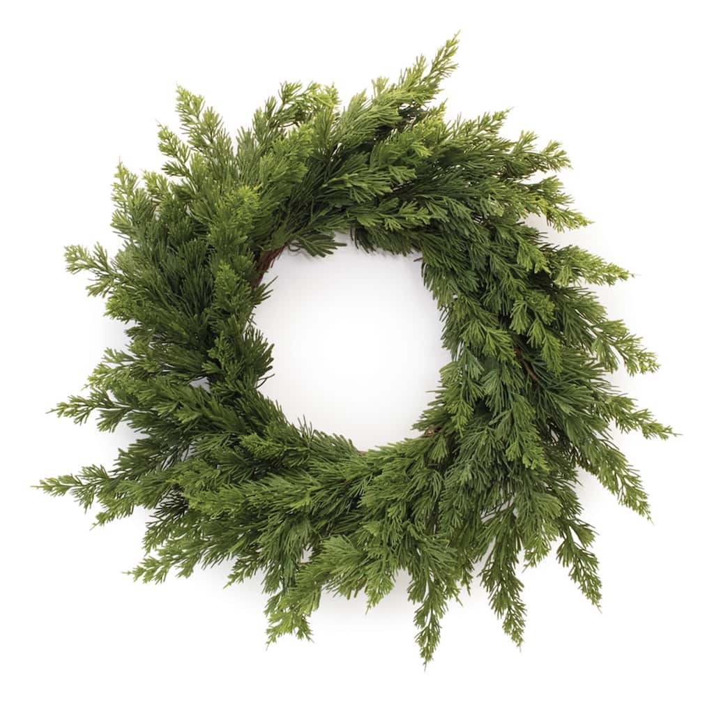 Variegated Pine Wreath 25"D - Green