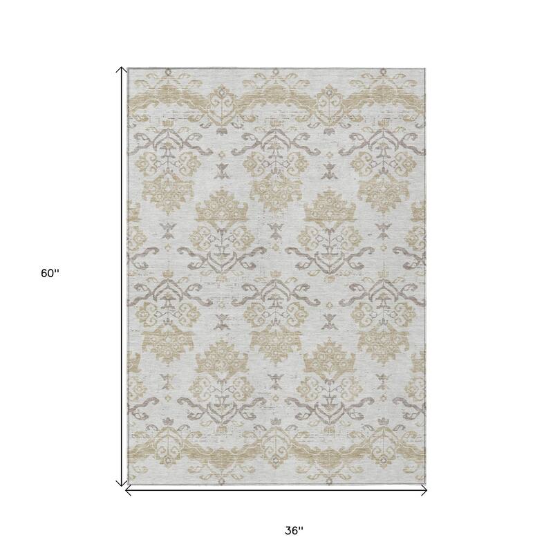 HomeRoots Oriental Transitional Rectangle Outdoor Rug