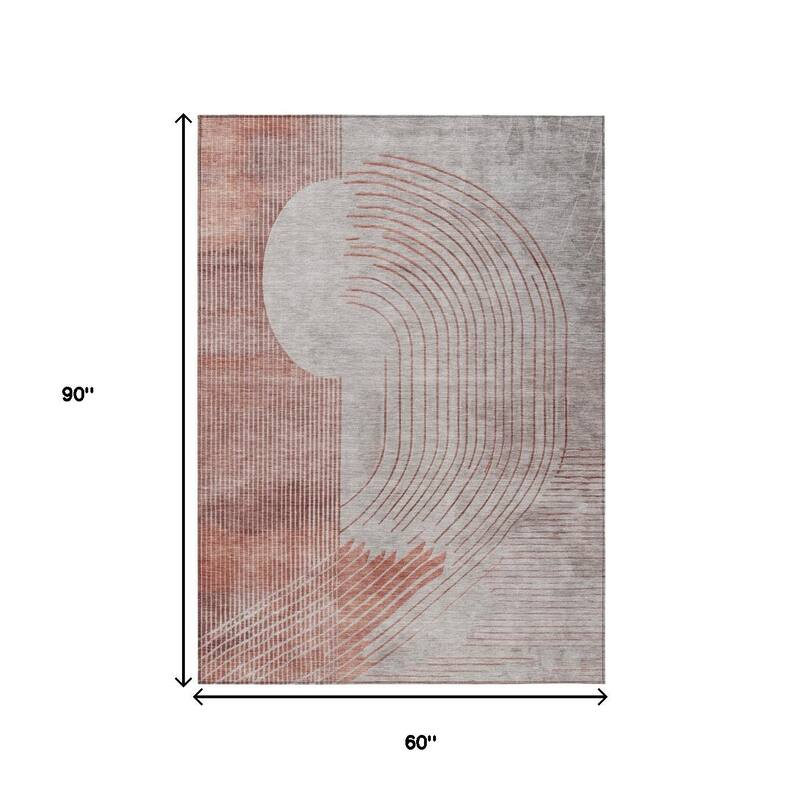 HomeRoots Geometric Transitional Rectangle Outdoor Rug