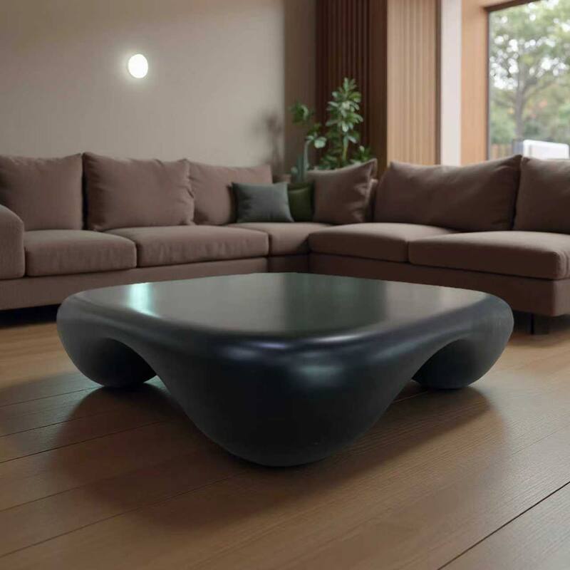 Modern Coffee Table Accent Table, Lightweight Center Table Sofa Side Table with Unique Geometric Design