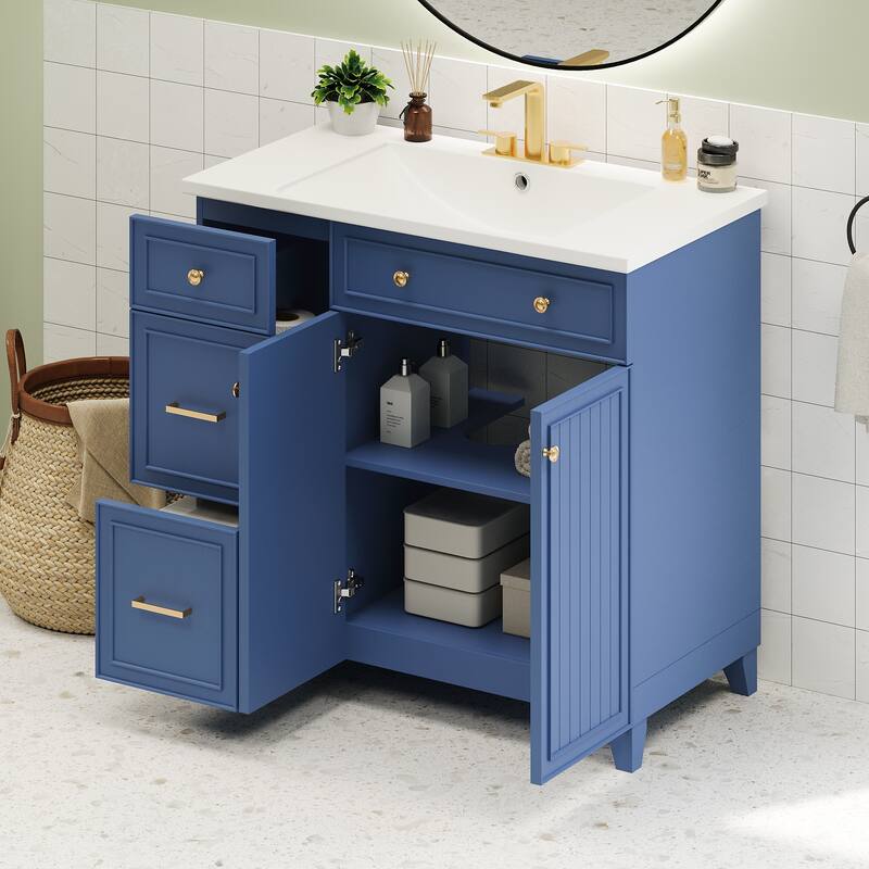 MDF Bathroom Vanity with Resin Sink