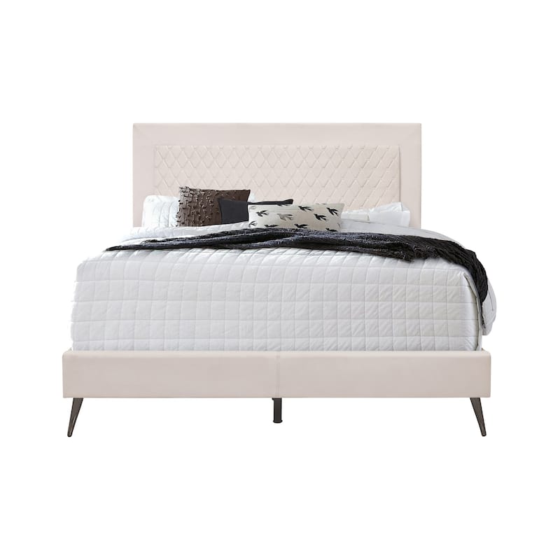 Clayfell Lattice Upholstered Panel Bed