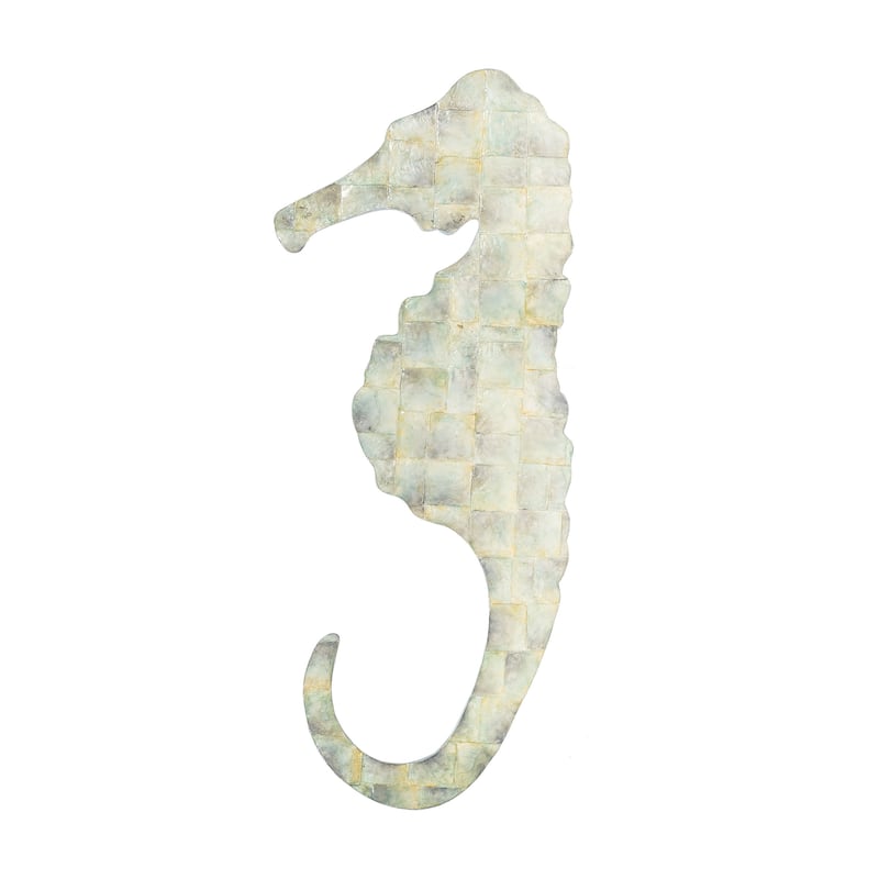 10" x 24" Seahorse Tile Wall Art
