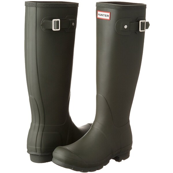 hunter women's original tall rain boots dark slate